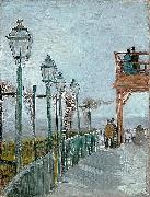 Vincent Van Gogh Terrace and Observation Deck at the Moulin de Blute-Fin, Montmartre Spain oil painting artist